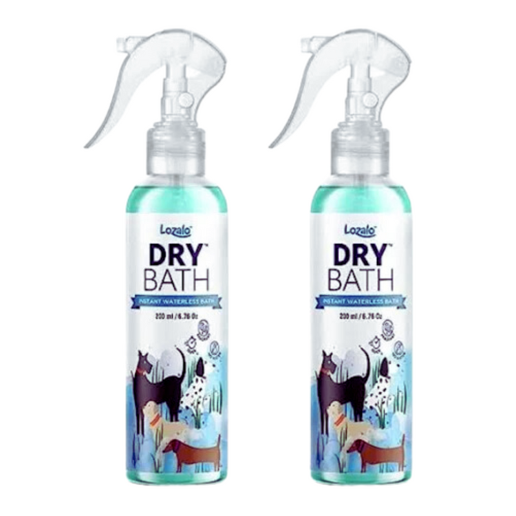 Lozalo Dry Bath Waterless Bath for Cats Dogs Adult & Puppies All Breeds 200ml.