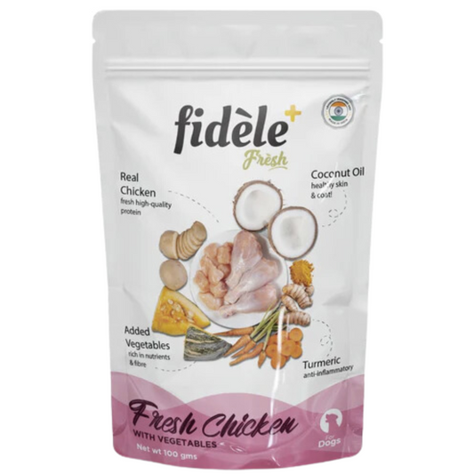 Fidele Fresh Chicken With Vegetables Dog Gravy Pouch 100 gm