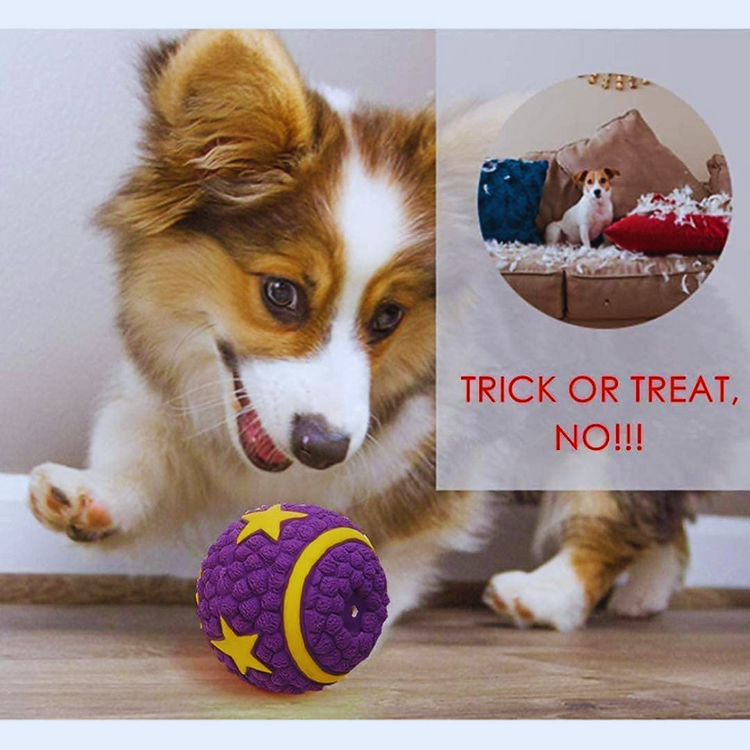 EE Latex With Star Ball Squeaky Dog Toy (Small)