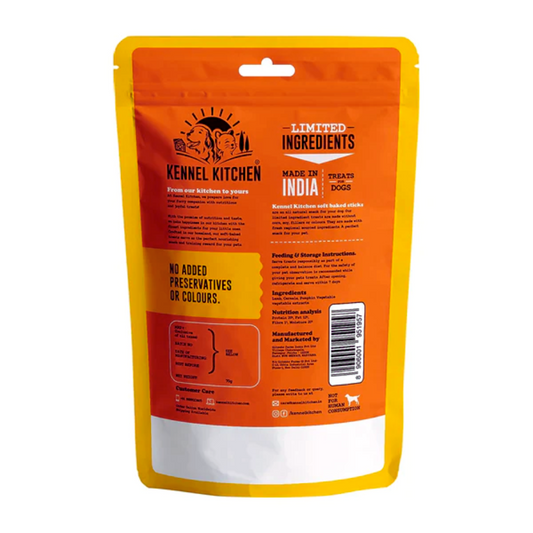 Kennel Kitchen Soft Baked Lamb with Pumkin Sticks - 70g 2nos.