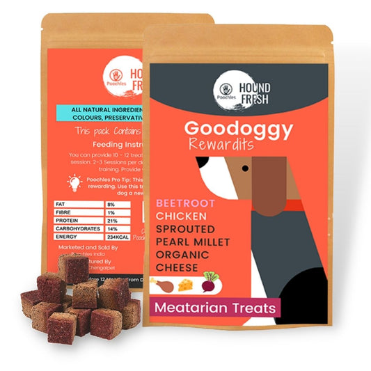Poochles Goodoggy Rewardits | Meatarian Dog Treats (Chicken&Beetroot)