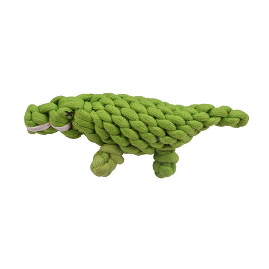 Poochles Crocodile Shaped Dog Knotted Rope Toy