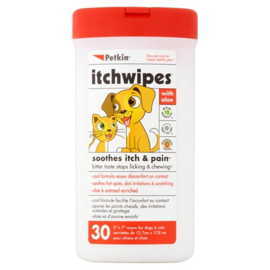 Petkin Itch Wipes-30 wipes