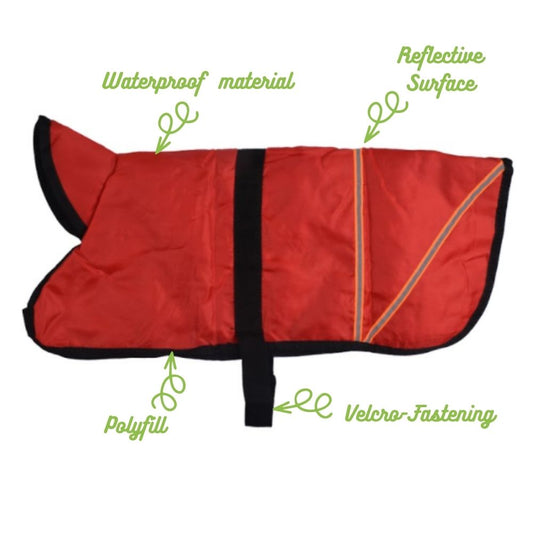Poochles "Cozy Winter" Edition Dog Jackets-Red
