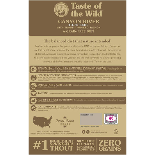 Taste Of The Wild Canyon River Feline Cat Dry Food (Trout and Smoked Salmon)