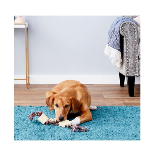 Poochles Cotton Rope With Bones Rope Dog Toy - Color Varies
