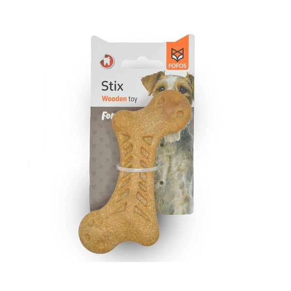 Woodplay Bone Durable Dog Chew Toy, Brown | for Small - Medium Dogs (5-20kgs)