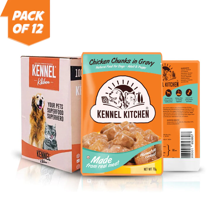 Kennel Kitchen Chicken Chunks in Gravy - 80g pack
