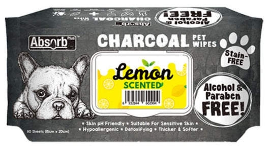 Absolute Pet Absorb Plus CHARCOAL Pet Wipes