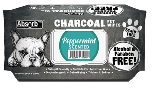 Absolute Pet Absorb Plus CHARCOAL Pet Wipes