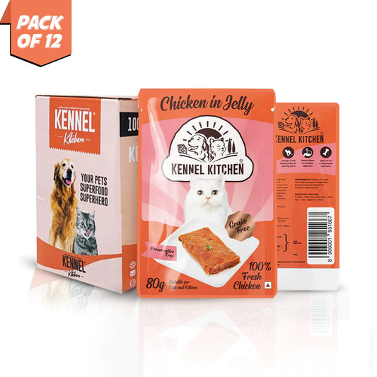 Kennel Kitchen Chicken in Jelly Cat Gravy - 80g pack