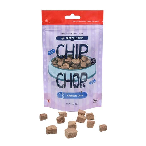 Chip Chops Freeze Dried Chicken Breast, 35g  NEW