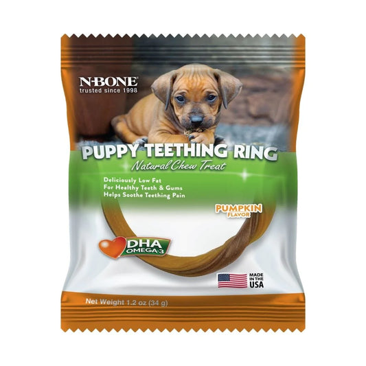 N-Bone Puppy Teething Ring, Pumpkin Flavor
