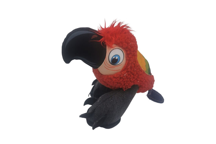 "THE BLABBING PARROT" Plush Dog Toy For Tough Chewers
