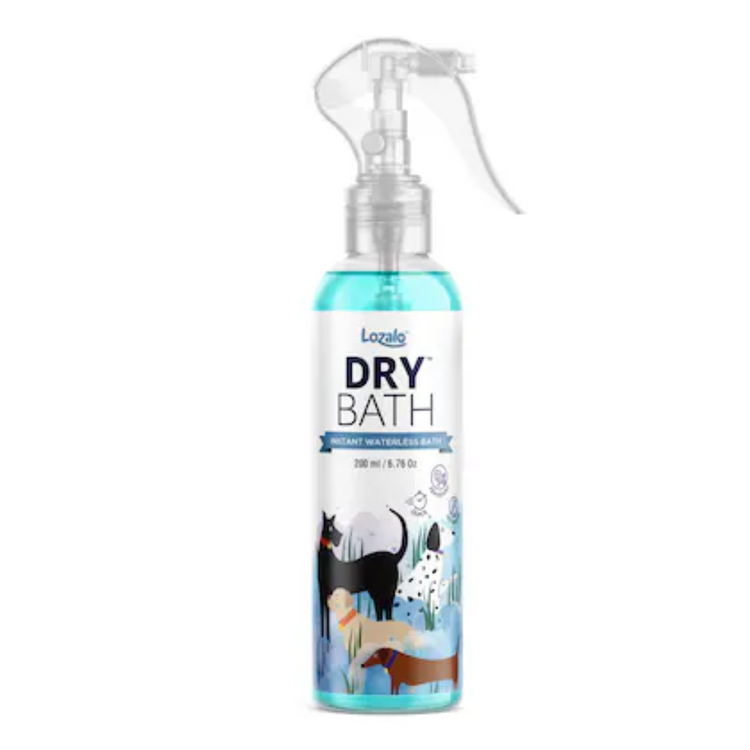Lozalo Dry Bath Waterless Bath for Cats Dogs Adult & Puppies All Breeds  200ml.