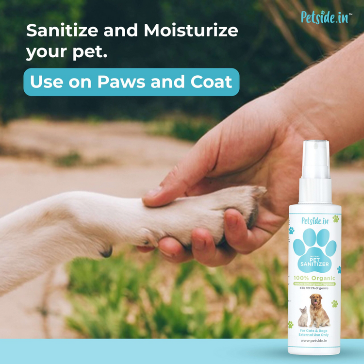 Petside.in Pet Sanitizer 100% Organic 100ml. for Dogs & Cats 2nos.