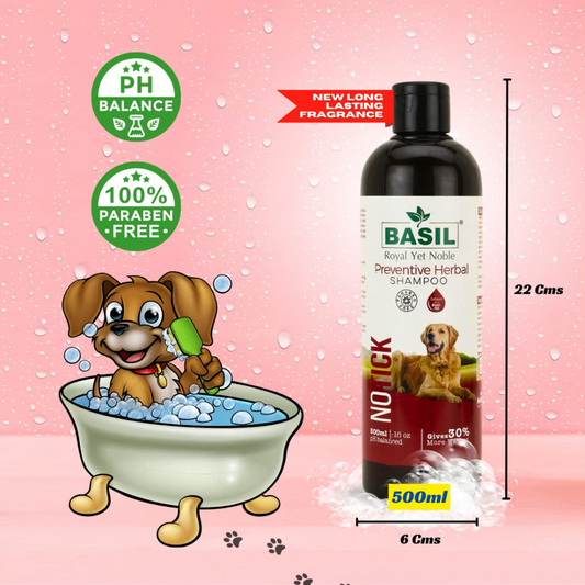 Basil Herbal No Tick Dog Shampoo (Paraben Free)
