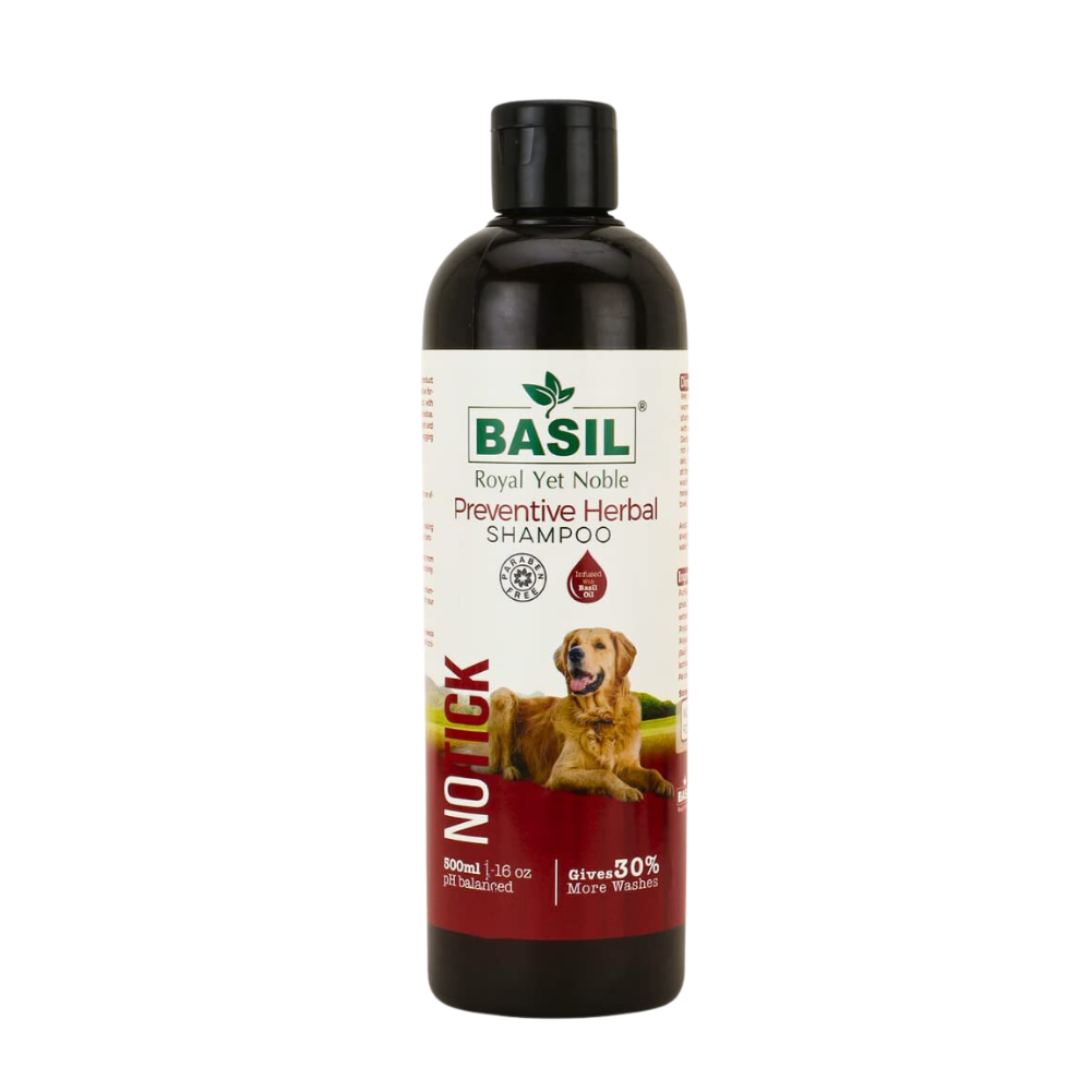 Basil Herbal No Tick Dog Shampoo (Paraben Free)