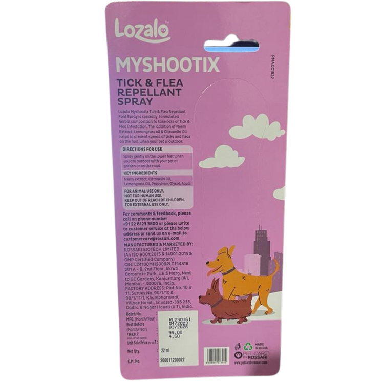 Lozalo Myshootix (Tick & Flea Repellant Spray)