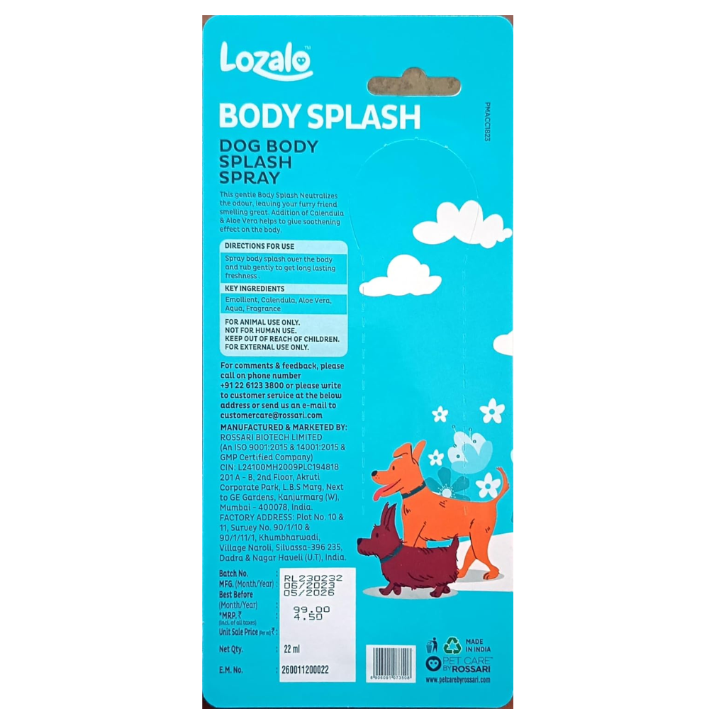 Lozalo Body Splash (Dog Body Splash Spray) 22ml.