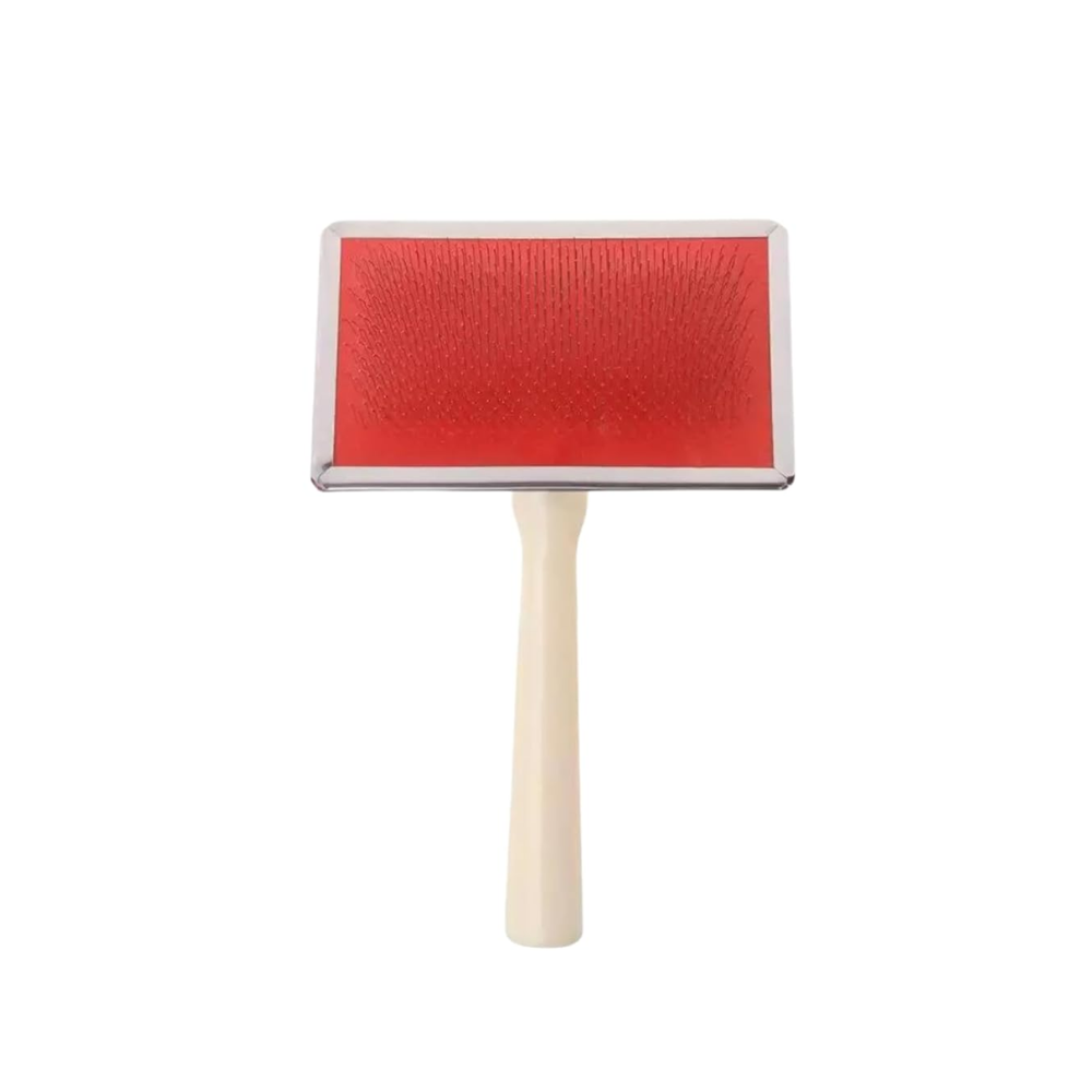 Rectangle Head & Wooden Handle Self-Cleaning Pet Comb