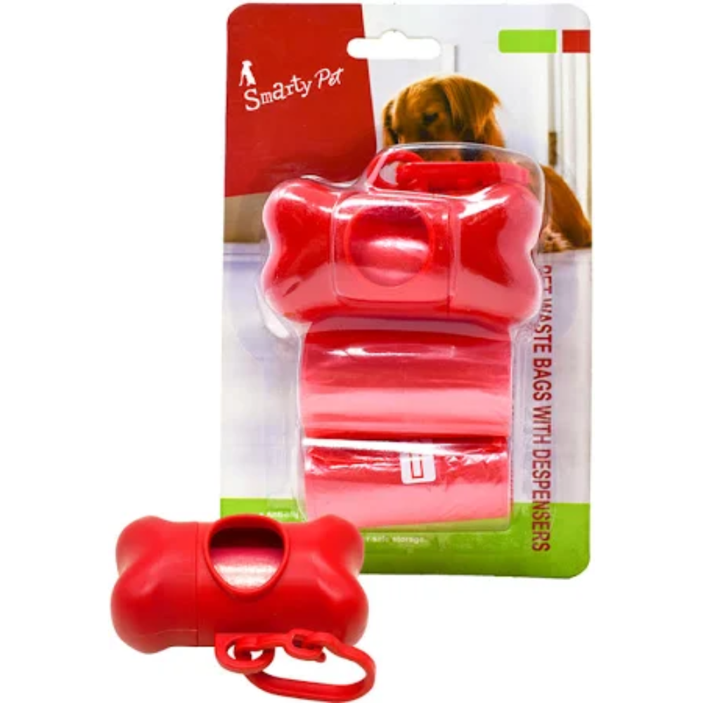 SmartyPet Poop Bags with Despenser, 3 Rolls (20 Bags each)