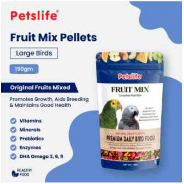 Petslife Fruitmix Bird Food Large 150g