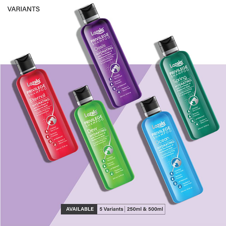Lozalo Privilege Hydrating Conditioning Shampoo(Spring)for Dogs & Cats 250ml.