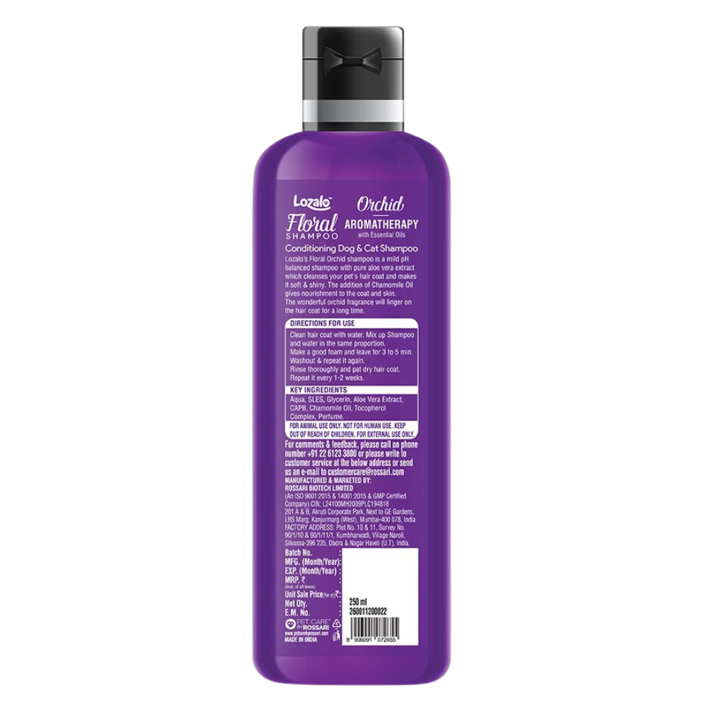 Lozalo Floral Conditioning Shampoo(Orchid)for Dogs & Cats 250ml.