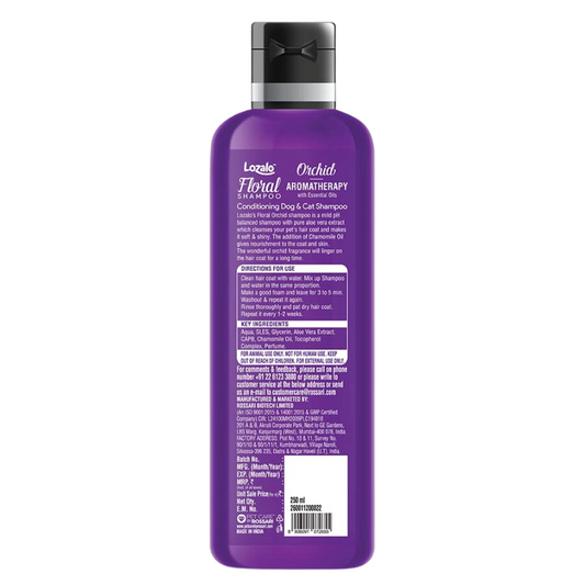 Lozalo Floral Conditioning Shampoo(Orchid)for Dogs & Cats 250ml.