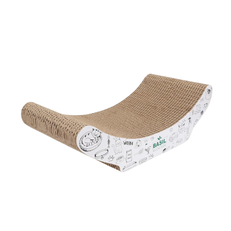 BASIL Cat Cardboard Scratcher Bed with Cat Nip