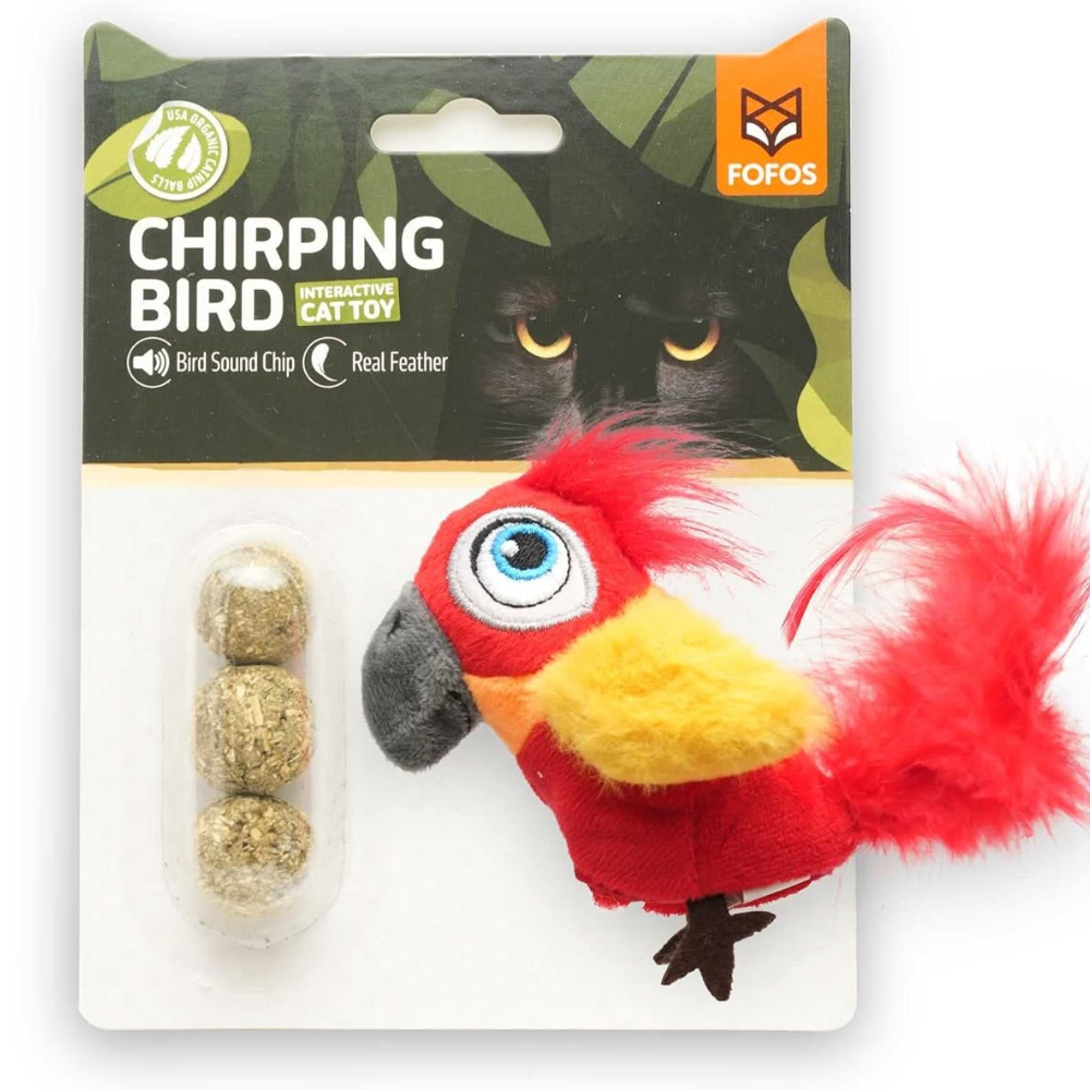 Fofos Parrot Cat Toys Organic Catnip for Cats