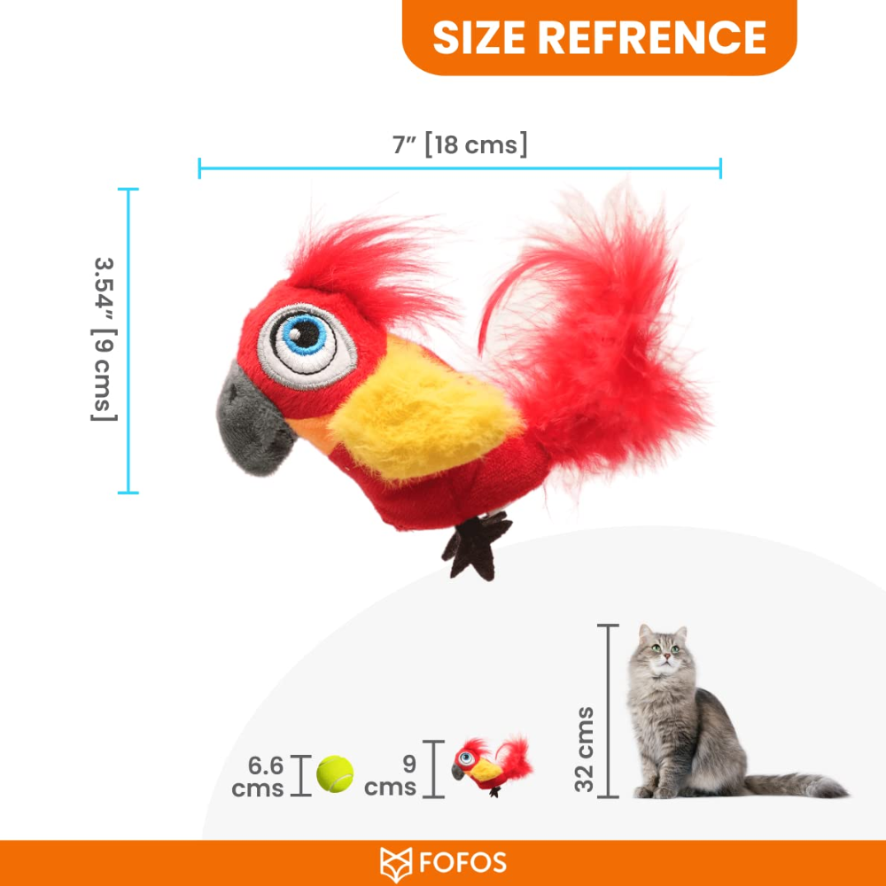 Fofos Parrot Cat Toys Organic Catnip for Cats
