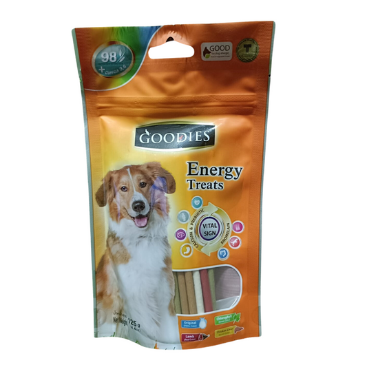 Goodies Calcium Twisted Energy Dog Chew Treat 125gm