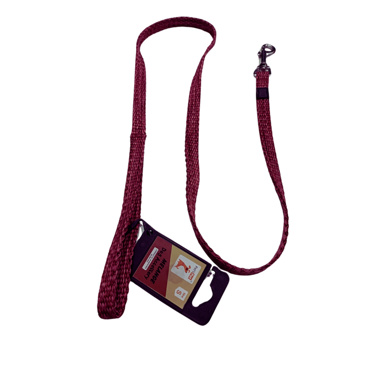 Pet's Pot Melange Regular Dog Leash Small Maroon