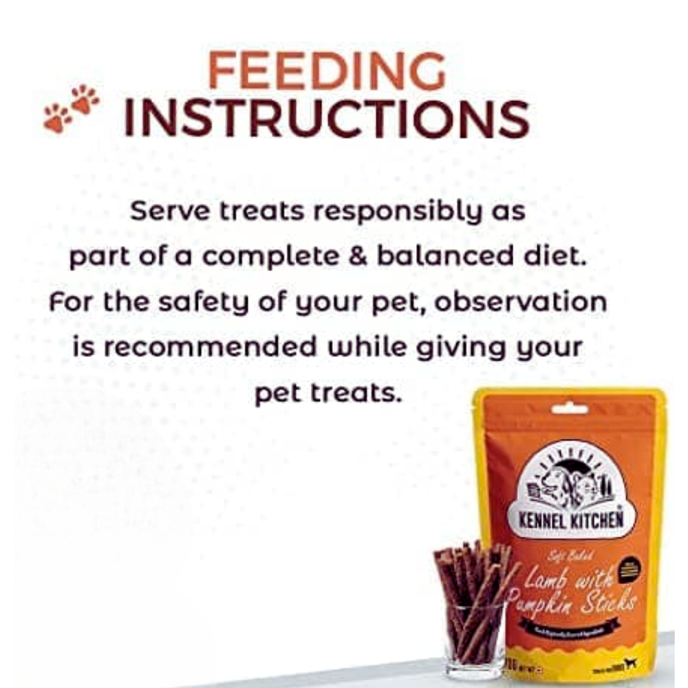Kennel Kitchen Soft Baked Lamb with Pumkin Sticks - 70g 2nos.