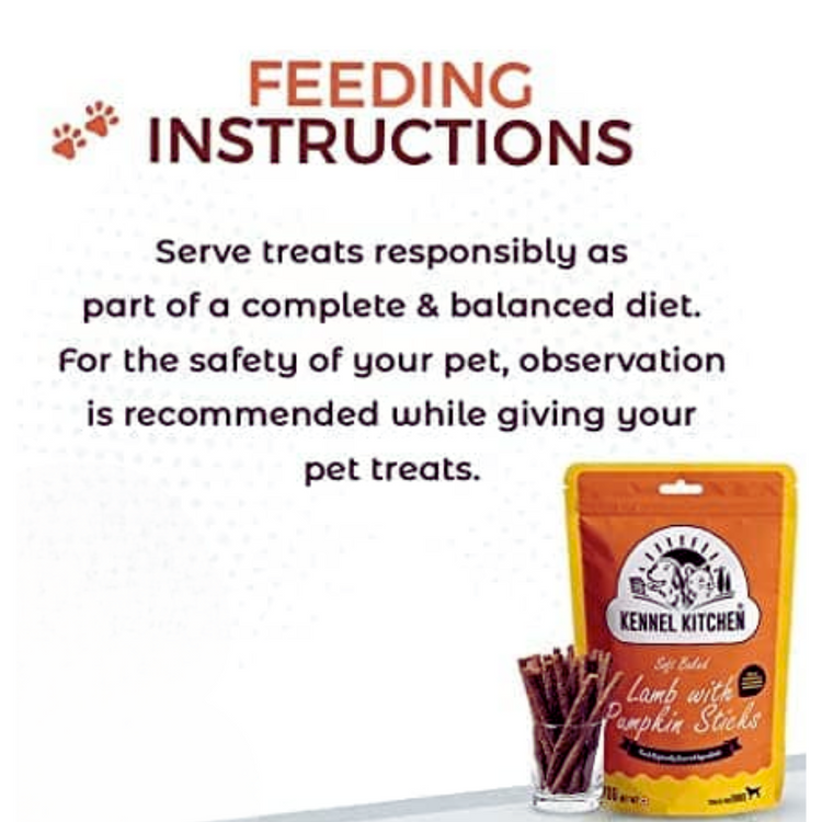 Kennel Kitchen Soft Baked Lamb with Pumkin Sticks - 70g 2nos.
