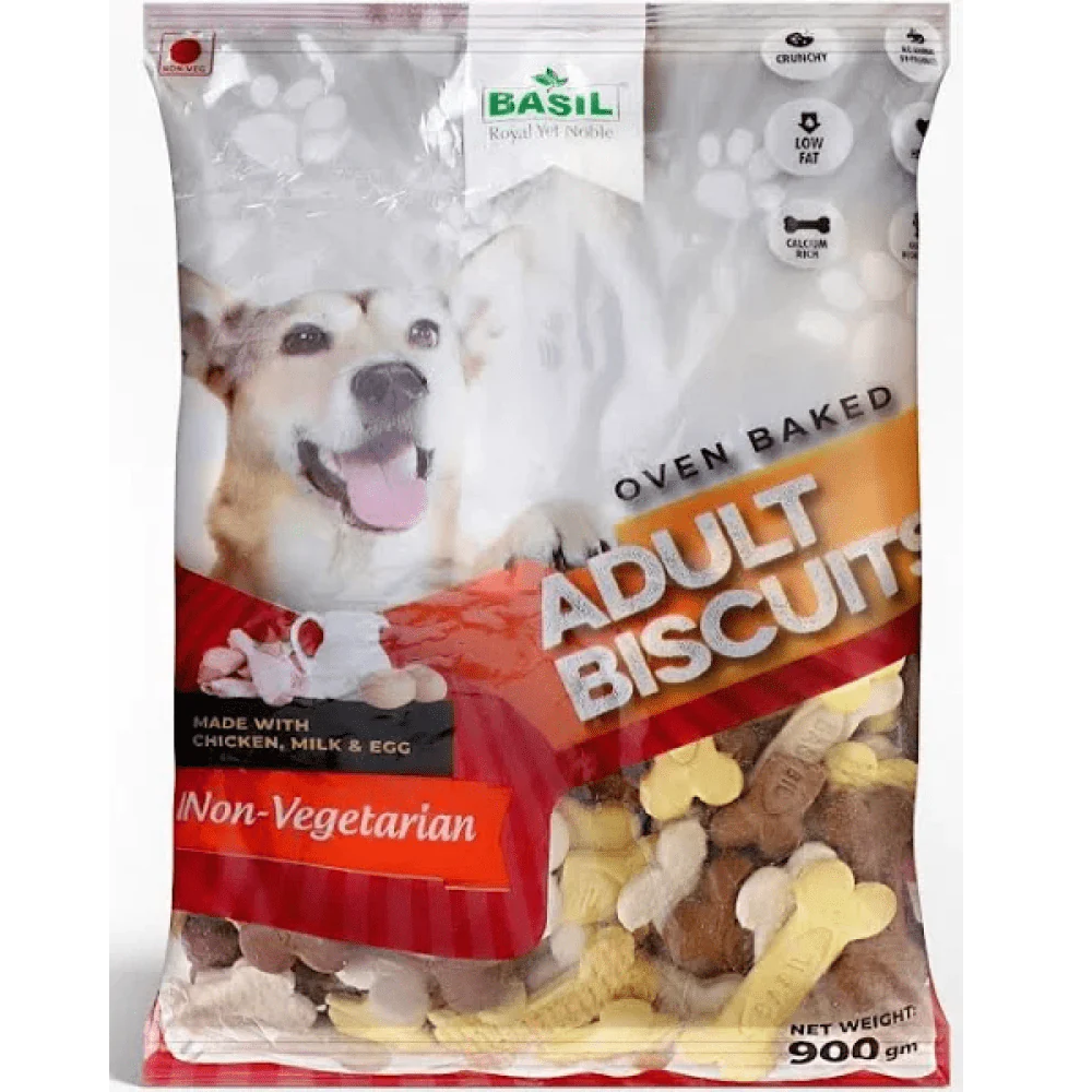 Basil Non Vegetarian Adult Dog Biscuit 900gm