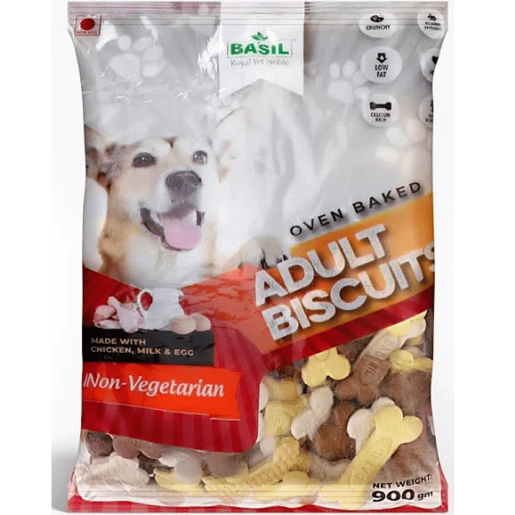 Basil Non Vegetarian Adult Dog Biscuit 900gm