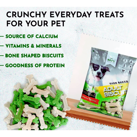 Basil Vegetarian Adult Dog Biscuit Vegetarian Flavor 900gm