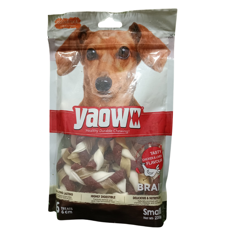 Yaowe Braided 6cm x 16pcs Dog Chew Treats