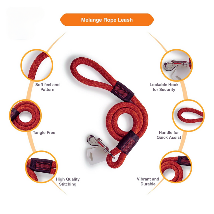 Pet's Pot Melange Rope Leash Large