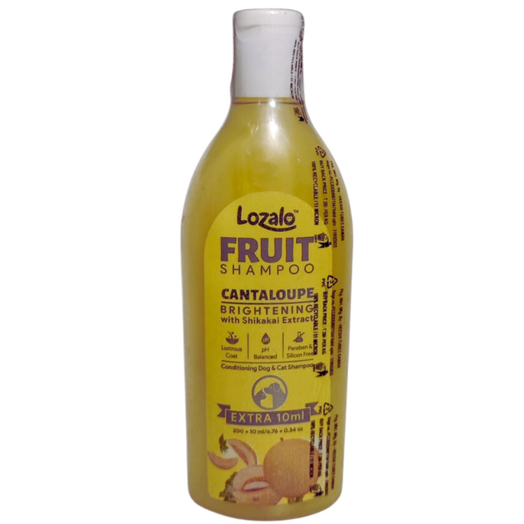 Lozalo Fruit Shampoo Cantaloupe Brightening With Shikakai Extract For Dogs And Cats - 200ml