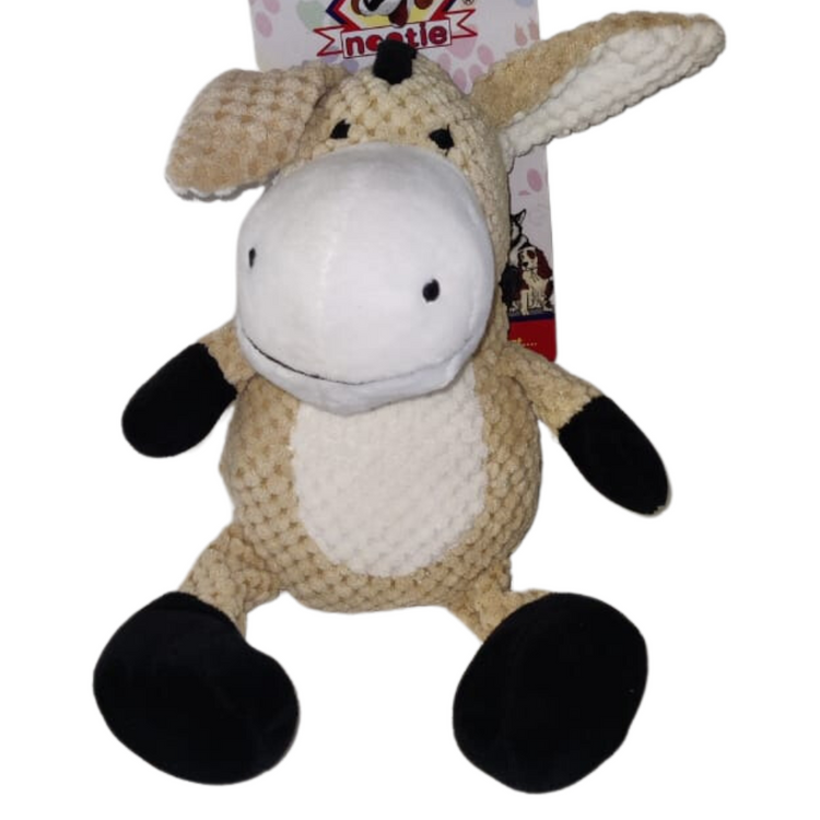Nootie Donkey Shaped Plush Toy with Squeaker Inside for Puppies