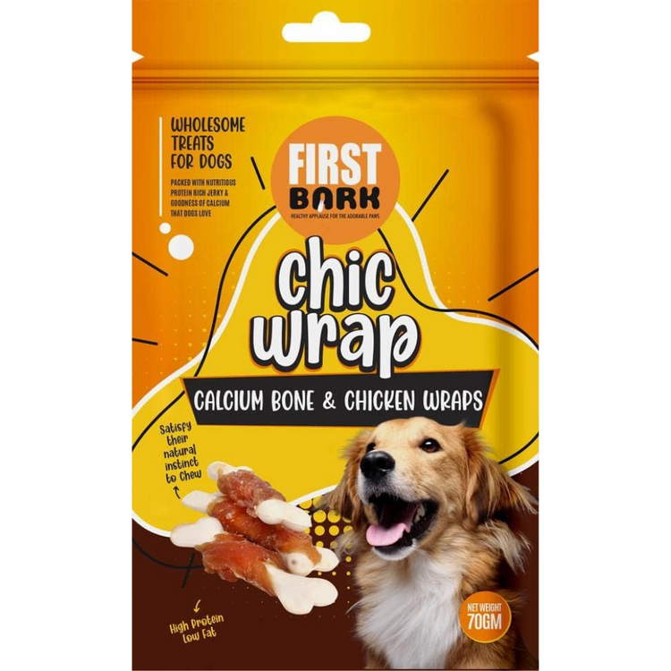 First Bark Chick Wrap Calcium Bone And Chicken Wrap 70gm