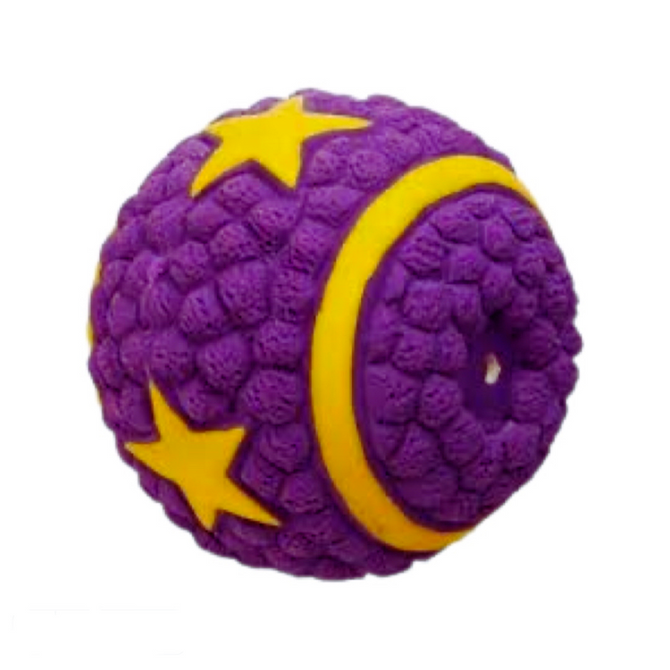 EE Latex With Star Ball Squeaky Dog Toy (Small)