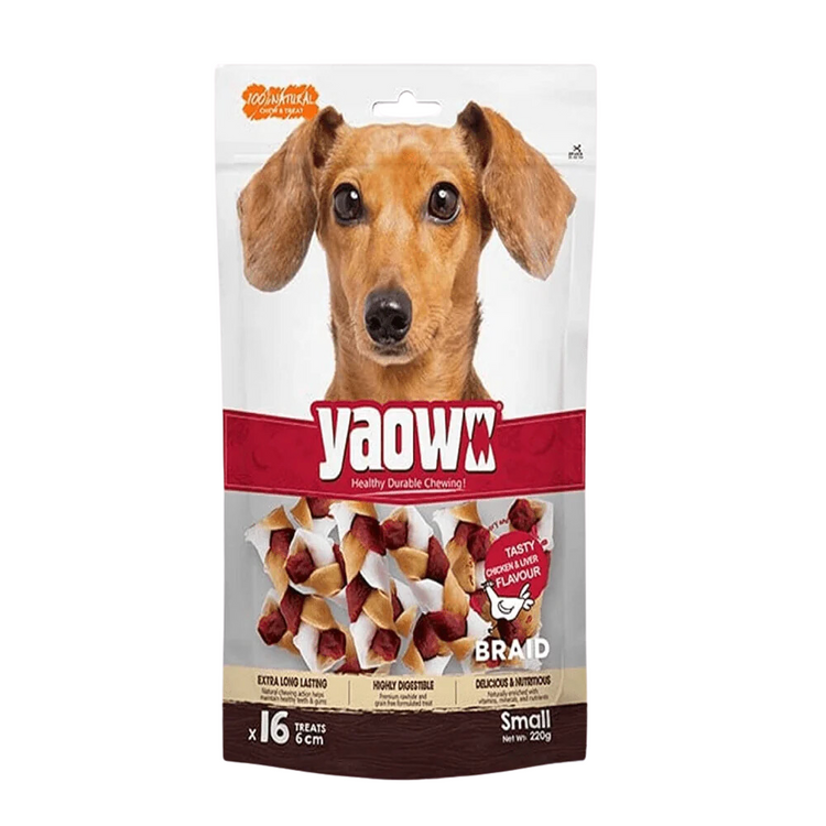 Yaowe Braided 6cm x 16pcs Dog Chew Treats