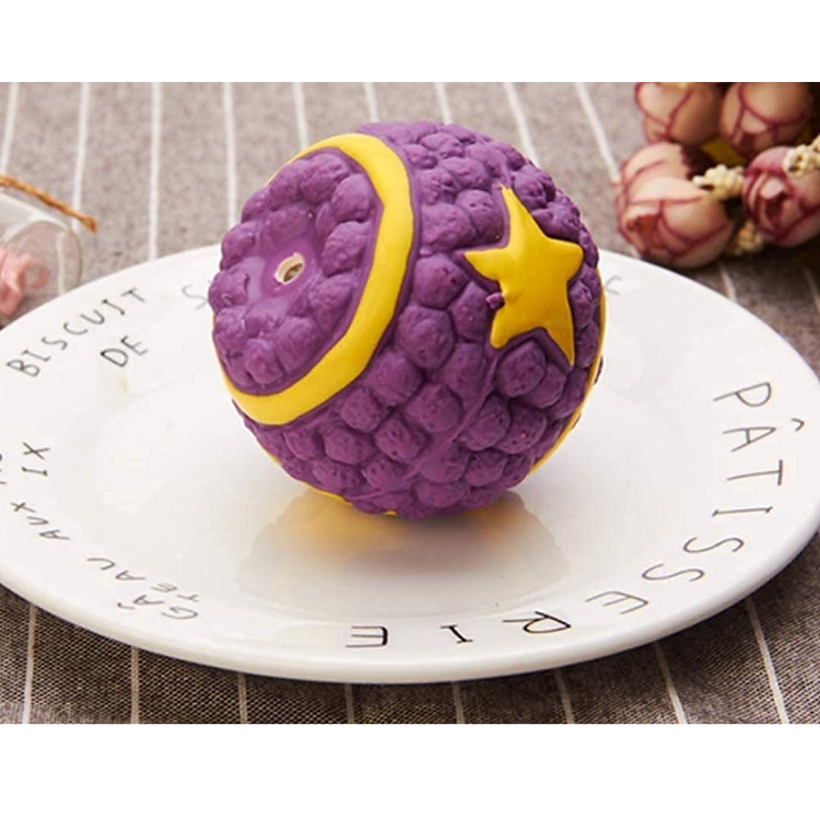 EE Latex With Star Ball Squeaky Dog Toy (Small)