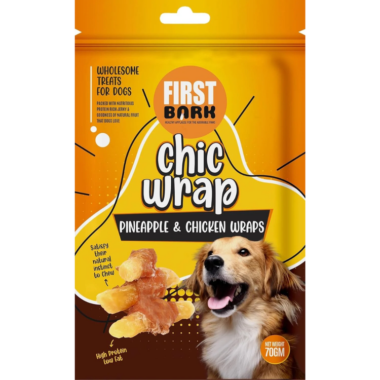 First Bark Chick Wrap Pineapple And Chicken Wrap 70gm