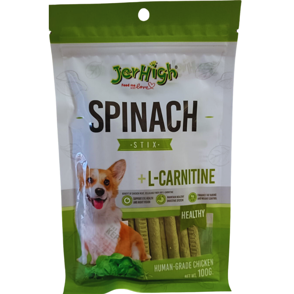 JerHigh Spinach Style Stix Dog Treat 100 Gm